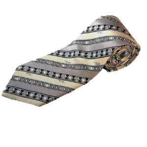 Emilio Pucci Silk tie in gray geometric